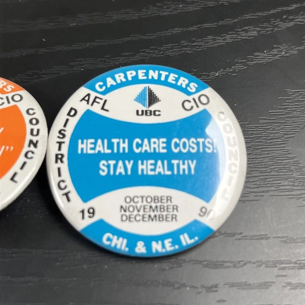 Carpenters District Council Chicago & North East‎ Illinois 1990 Push Back Pins